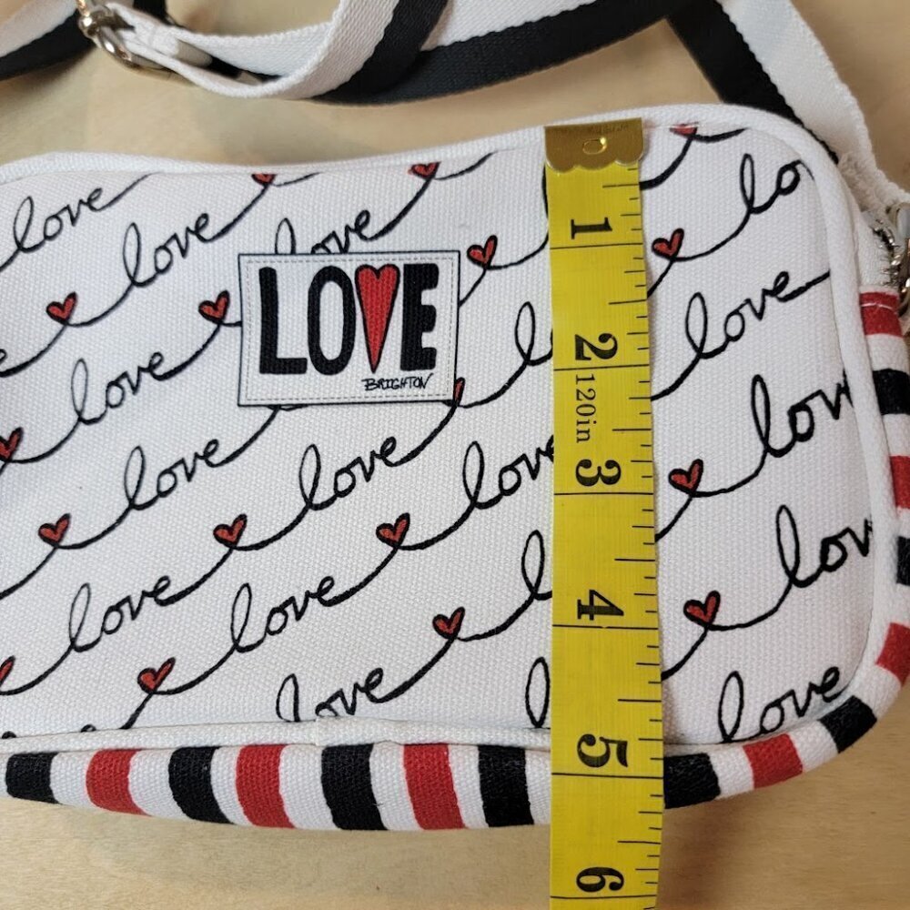 Brighton "LOVE SCROLL" Canvas Crossbody Bag - Picture 9 of 11